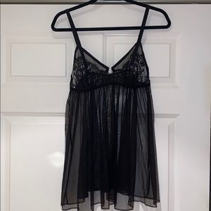 Victoria’s Secret Black Lace and Mesh Teddy